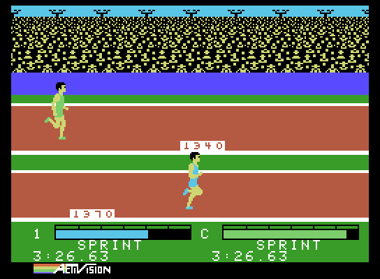 Activision Decathlon, The ColecoVision Screenshot: Sprinting...
