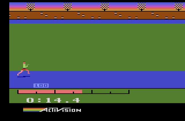 Activision Decathlon, The Atari 2600 Screenshot: More running...