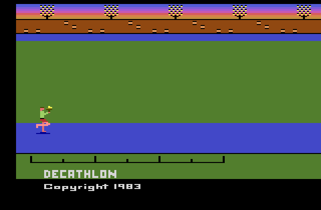 Activision Decathlon, The Atari 2600 Screenshot: Starting screen.