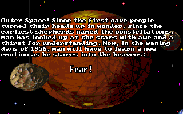 Leather Goddesses of Phobos! 2: Gas Pump Girls Meet the Pulsating Inconvenience from Planet X IBM PC/Compatibles Screenshot: The story so far...
