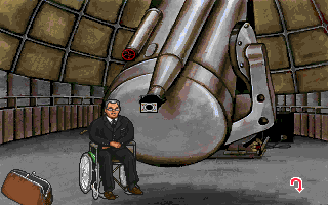 Leather Goddesses of Phobos! 2: Gas Pump Girls Meet the Pulsating Inconvenience from Planet X IBM PC/Compatibles Screenshot: A very large telescope!