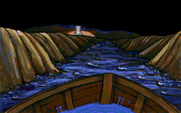Leather Goddesses of Phobos! 2: Gas Pump Girls Meet the Pulsating Inconvenience from Planet X for IBM PC/Compatibles - Taking a leaky boat down the river...