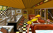 Leather Goddesses of Phobos! 2: Gas Pump Girls Meet the Pulsating Inconvenience from Planet X for IBM PC/Compatibles - In the diner.