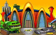 Leather Goddesses of Phobos! 2: Gas Pump Girls Meet the Pulsating Inconvenience from Planet X for IBM PC/Compatibles - A rather fancy looking destination...