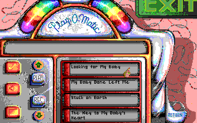 Leather Goddesses of Phobos! 2: Gas Pump Girls Meet the Pulsating Inconvenience from Planet X IBM PC/Compatibles Screenshot: In-game menu.