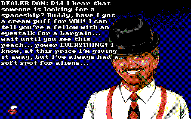Leather Goddesses of Phobos! 2: Gas Pump Girls Meet the Pulsating Inconvenience from Planet X IBM PC/Compatibles Screenshot: Time for a bargain!