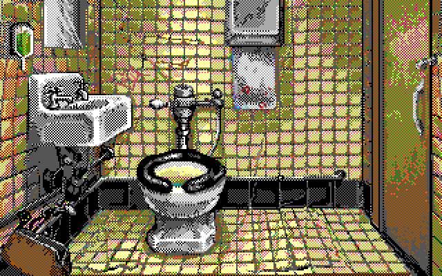 Leather Goddesses of Phobos! 2: Gas Pump Girls Meet the Pulsating Inconvenience from Planet X IBM PC/Compatibles Screenshot: Hmm...will I really find anything in here?