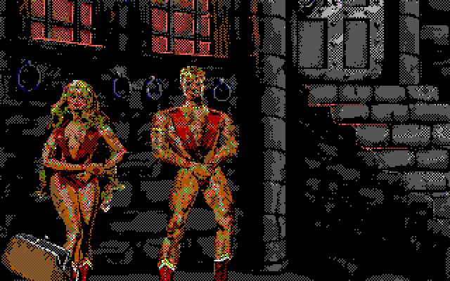 Leather Goddesses of Phobos! 2: Gas Pump Girls Meet the Pulsating Inconvenience from Planet X IBM PC/Compatibles Screenshot: Helping some prisoners escape...