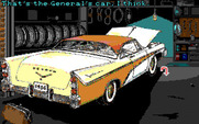 Leather Goddesses of Phobos! 2: Gas Pump Girls Meet the Pulsating Inconvenience from Planet X for IBM PC/Compatibles - The general's car is in for repair...