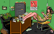 Leather Goddesses of Phobos! 2: Gas Pump Girls Meet the Pulsating Inconvenience from Planet X for IBM PC/Compatibles - Doe is relaxing.