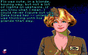 Leather Goddesses of Phobos! 2: Gas Pump Girls Meet the Pulsating Inconvenience from Planet X for IBM PC/Compatibles - Talking to Flo.