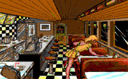 Leather Goddesses of Phobos! 2: Gas Pump Girls Meet the Pulsating Inconvenience from Planet X for IBM PC/Compatibles - At the diner.