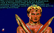 Leather Goddesses of Phobos! 2: Gas Pump Girls Meet the Pulsating Inconvenience from Planet X for IBM PC/Compatibles - Introducing the council leader.