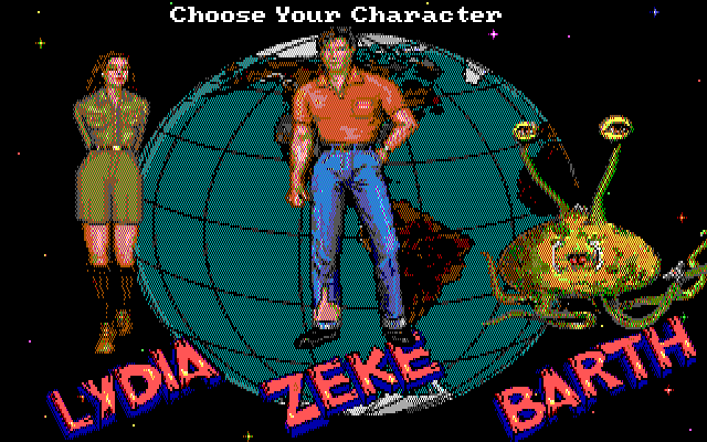 Leather Goddesses of Phobos! 2: Gas Pump Girls Meet the Pulsating Inconvenience from Planet X IBM PC/Compatibles Screenshot: Choose a character...