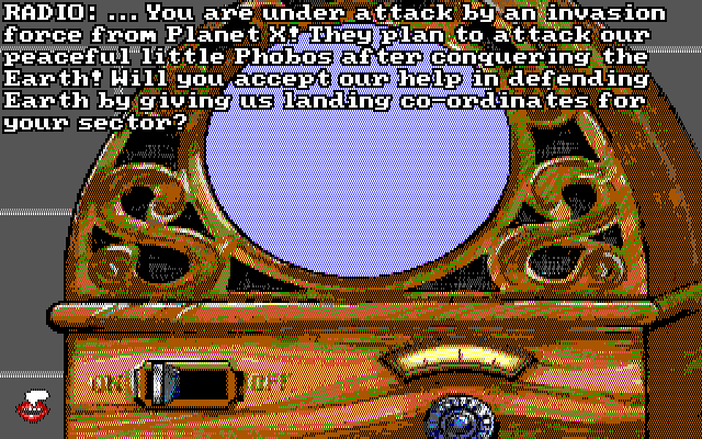 Leather Goddesses of Phobos! 2: Gas Pump Girls Meet the Pulsating Inconvenience from Planet X IBM PC/Compatibles Screenshot: An attack is imminent!