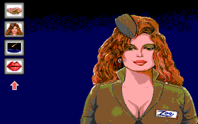 Leather Goddesses of Phobos! 2: Gas Pump Girls Meet the Pulsating Inconvenience from Planet X IBM PC/Compatibles Screenshot: Select an icon to talk.
