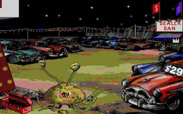 Leather Goddesses of Phobos! 2: Gas Pump Girls Meet the Pulsating Inconvenience from Planet X IBM PC/Compatibles Screenshot: Found an alien creature.