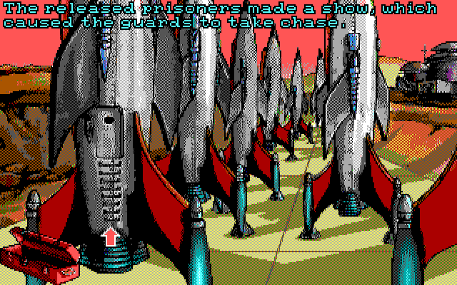 Leather Goddesses of Phobos! 2: Gas Pump Girls Meet the Pulsating Inconvenience from Planet X IBM PC/Compatibles Screenshot: It's an invasion fleet!