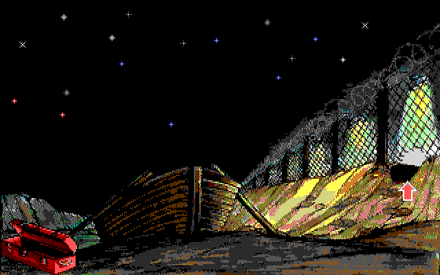 Leather Goddesses of Phobos! 2: Gas Pump Girls Meet the Pulsating Inconvenience from Planet X IBM PC/Compatibles Screenshot: Sneaking in to the army base...