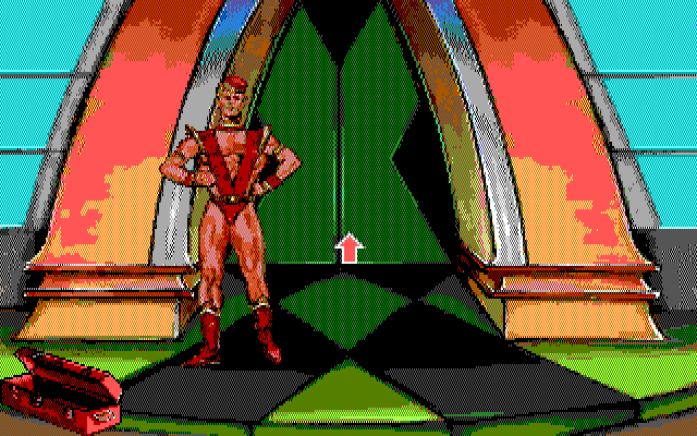 Leather Goddesses of Phobos! 2: Gas Pump Girls Meet the Pulsating Inconvenience from Planet X IBM PC/Compatibles Screenshot: Here is the entrance to our quarters...