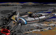 Leather Goddesses of Phobos! 2: Gas Pump Girls Meet the Pulsating Inconvenience from Planet X for IBM PC/Compatibles - A crashed spaceship!