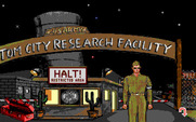 Leather Goddesses of Phobos! 2: Gas Pump Girls Meet the Pulsating Inconvenience from Planet X for IBM PC/Compatibles - Entering the army base...again!