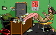 Leather Goddesses of Phobos! 2: Gas Pump Girls Meet the Pulsating Inconvenience from Planet X for IBM PC/Compatibles - Hmm, who do we have here?
