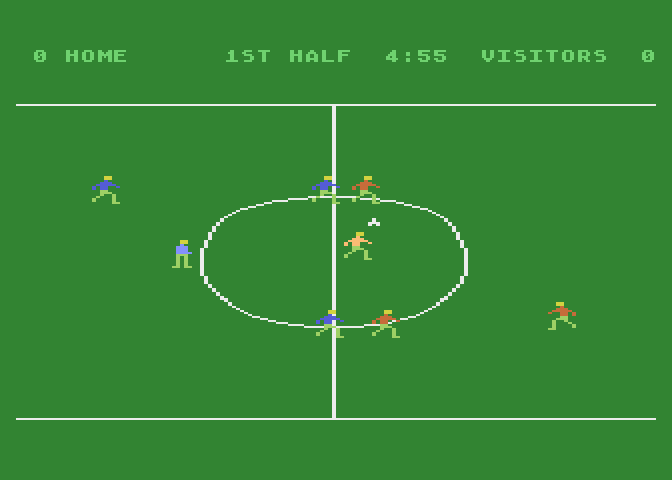 RealSports Soccer Atari 5200 Screenshot: Game start.