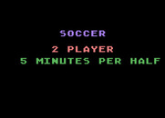 RealSports Soccer for Atari 5200 - Title screen and game options.