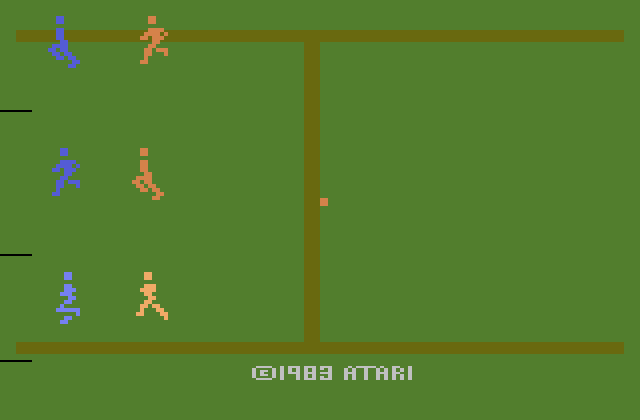 RealSports Soccer Atari 2600 Screenshot: Starting screen.