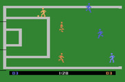 RealSports Soccer for Atari 2600 - The goal is open, attempting to score!