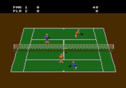 RealSports Tennis for Atari 5200 - A game of doubles in progress...