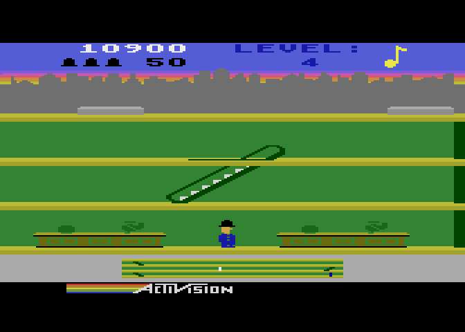 Keystone Kapers Atari 5200 Screenshot: Level four start.