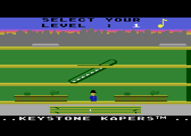 Keystone Kapers Atari 5200 Screenshot: Title screen.