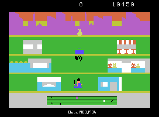 Keystone Kapers ColecoVision Screenshot: Game over.