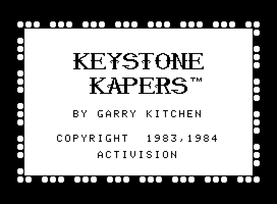 Keystone Kapers ColecoVision Screenshot: Title screen.