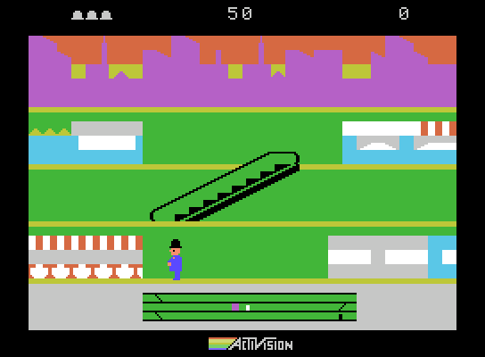 Keystone Kapers ColecoVision Screenshot: Game start.