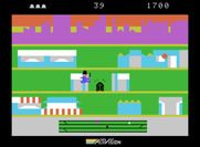 Keystone Kapers for ColecoVision - Jump over the cathedral radios to avoid losing time!