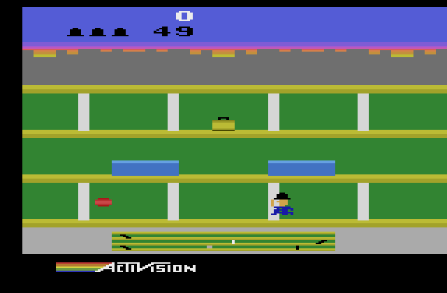 Keystone Kapers Atari 2600 Screenshot: Game start.