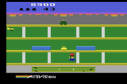 Keystone Kapers for Atari 2600 - Clunk! I got hit by a bouncing ball, that will cost me some time.