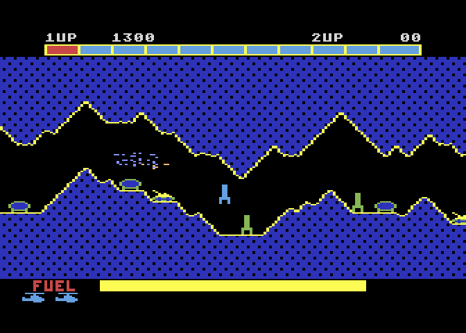 Super Cobra Atari 5200 Screenshot: I've been hit!