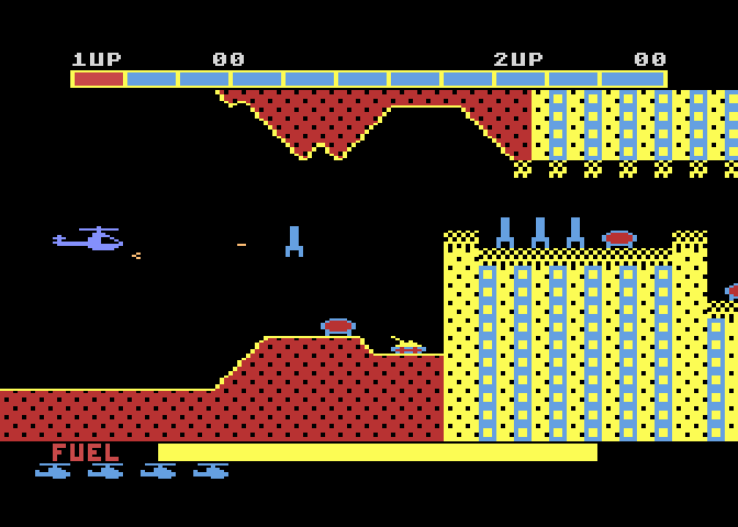 Super Cobra Atari 5200 Screenshot: Game start.