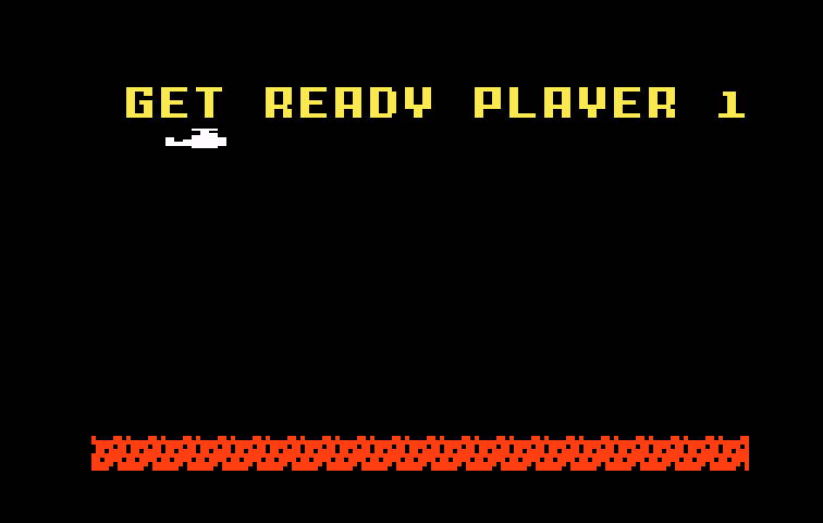 Super Cobra Intellivision Screenshot: Get ready player 1...