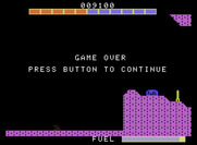 Super Cobra for ColecoVision - Game over.