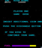 Super Cobra for Arcade - Game over.