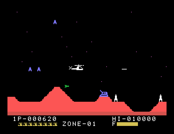 Super Cobra Sord M5 Screenshot: Watch out for the various missiles!