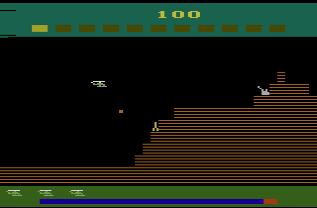 Super Cobra Atari 2600 Screenshot: Game start.