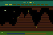 Super Cobra for Atari 2600 - Missiles can be trouble in these narrow sections.