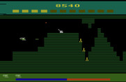 Super Cobra for Atari 2600 - Don't get shot down here...