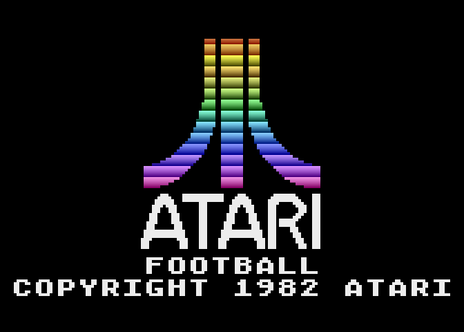 RealSports Football Atari 5200 Screenshot: Atari logo and game title.